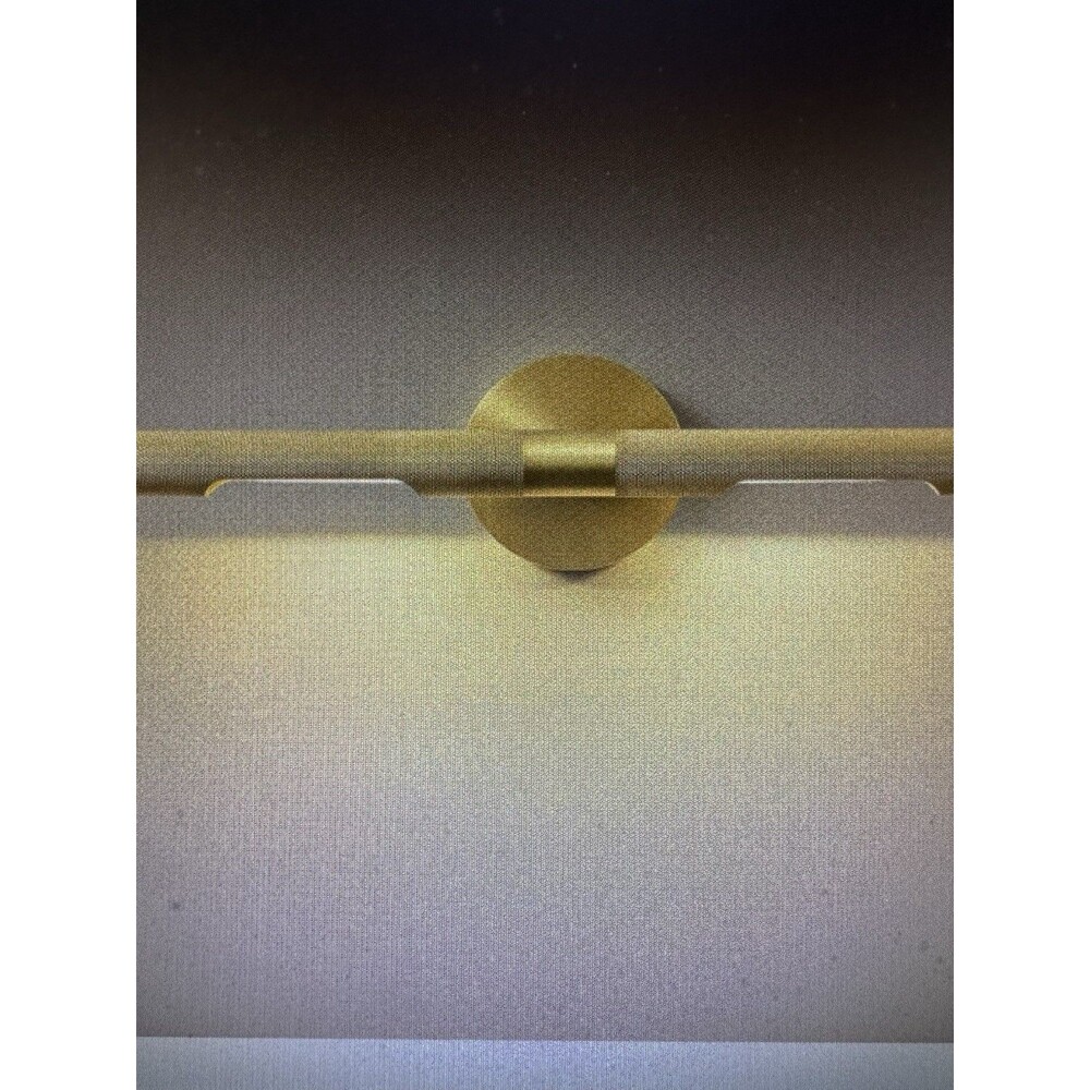 Museum Gallery Bathroom Picture Light - 19 Inch Long Gold Brass Dimmable Hardwir